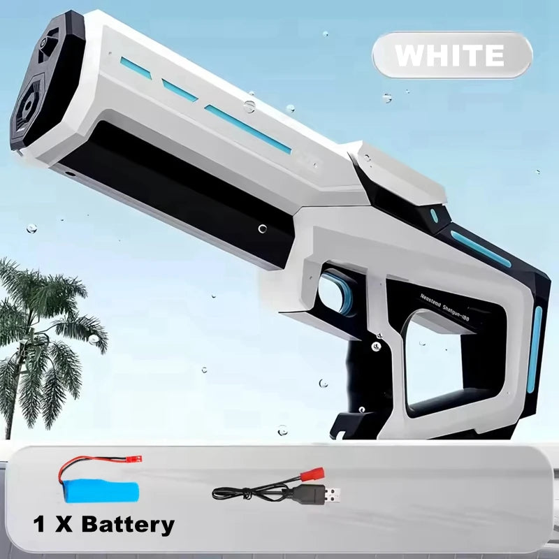 Full Automatic Electric Water Gun Toys 43cm Portable Children Adult Summer Beach Outdoor Fight Fantasy Toys for Boys Kids Game