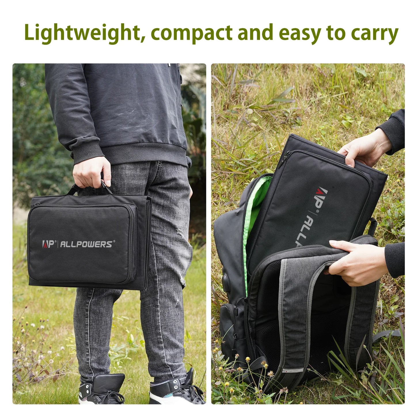ALLPOWERS Solar Powerbank 41600mAh 200W Portable Powerstation with Solarpanel 60W,DC,USB,USB-C Output for Camping Laptop Iphone
