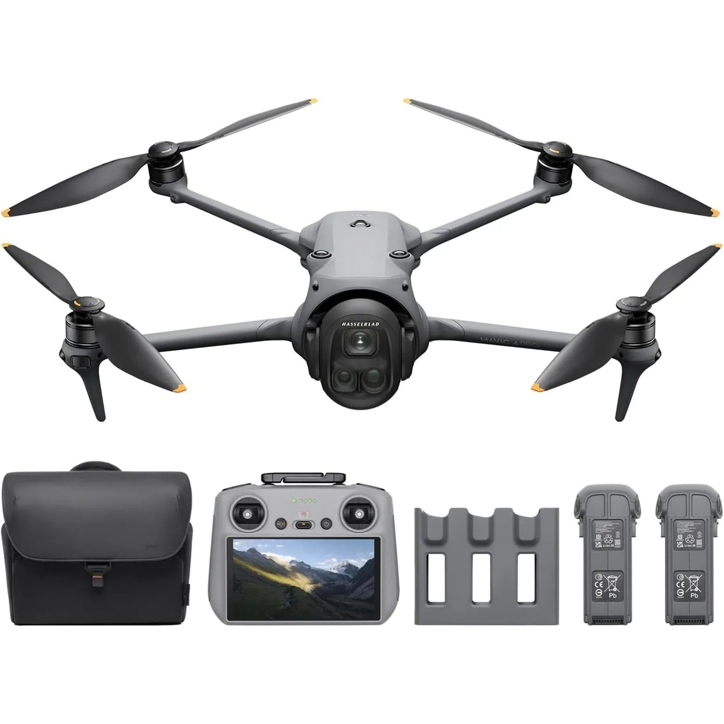 DJI Mavic 4 Pro Fly More Combo( RC 2), Flagship Tri-Camera Drone with 100MP 4/3 CMOS Hasselblad Camera, for Professionals, 30km/18.6mi Video Transmission, 51-Min Max Flight Time