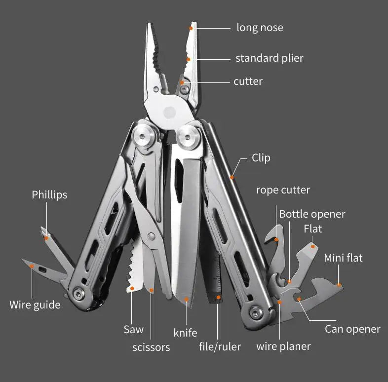 Daicamping DL10 Emergency Plier Folding Knife Multitool Tactical Clamp Combination Survival Gear Clip Multifunctional Multi Tool