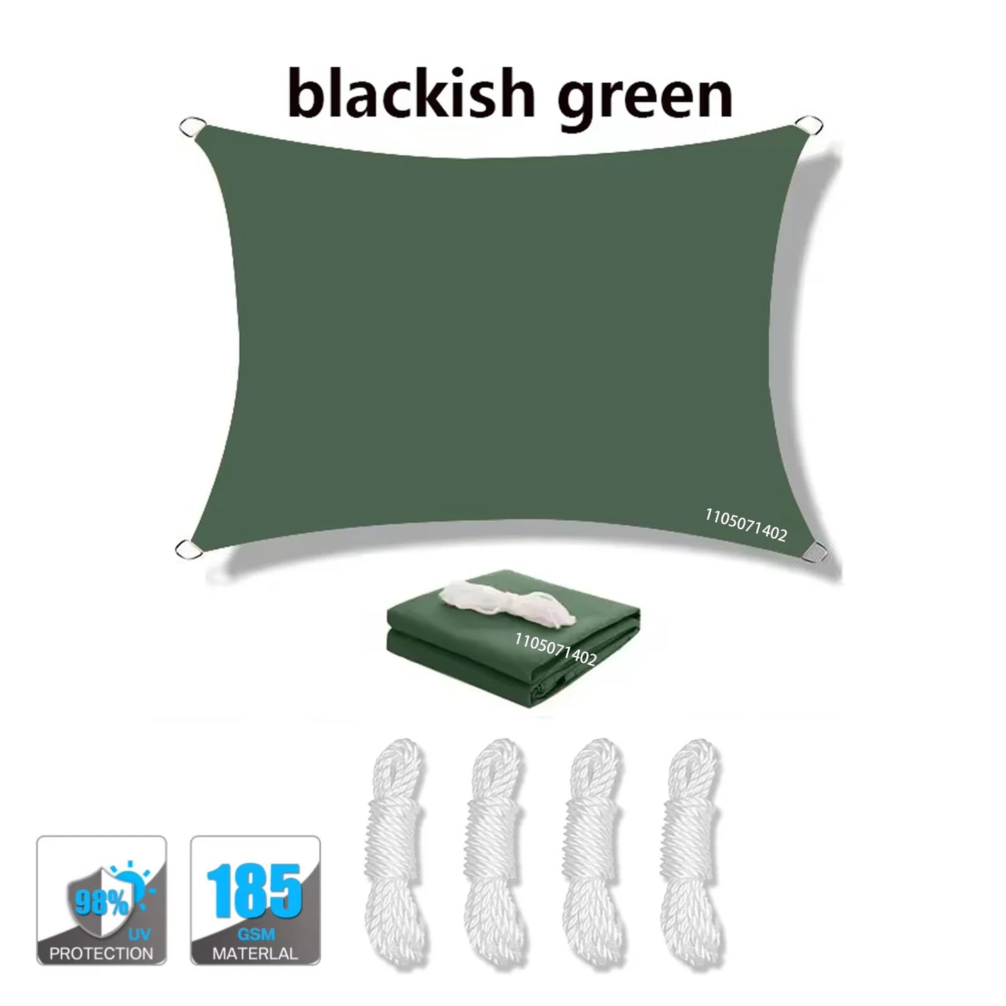 Waterproof Sun Shade Sail UV Block Canopy for Patio Garden Backyard Outdoor with D-Rings