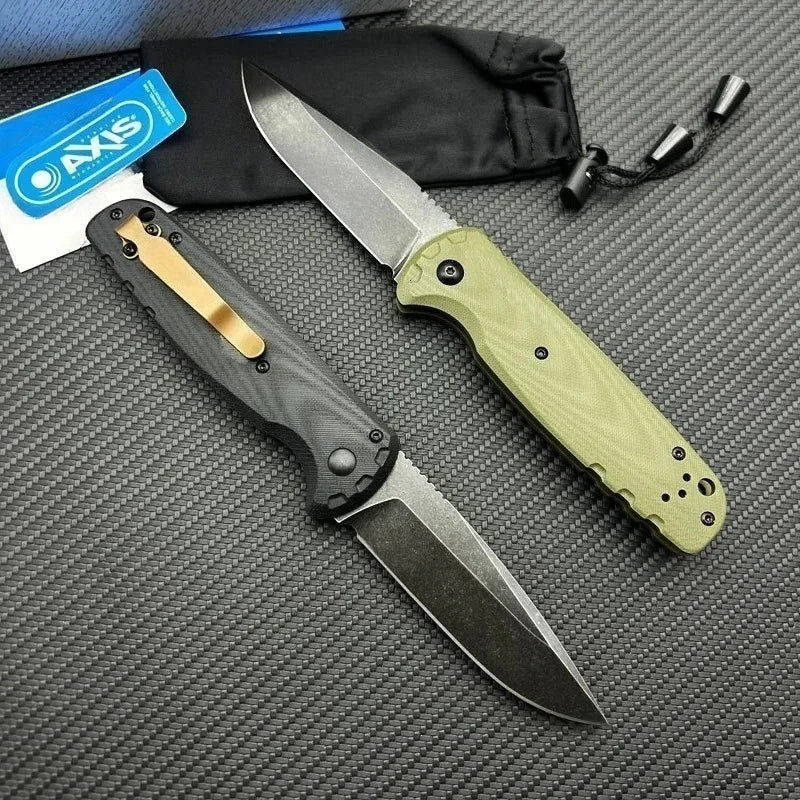 BM 4300 Folding Knife G10 Handle Wilderness Exploration, Hunting, Jungle Survival, Ergonomic Handle, EDC Multi-functional Knives
