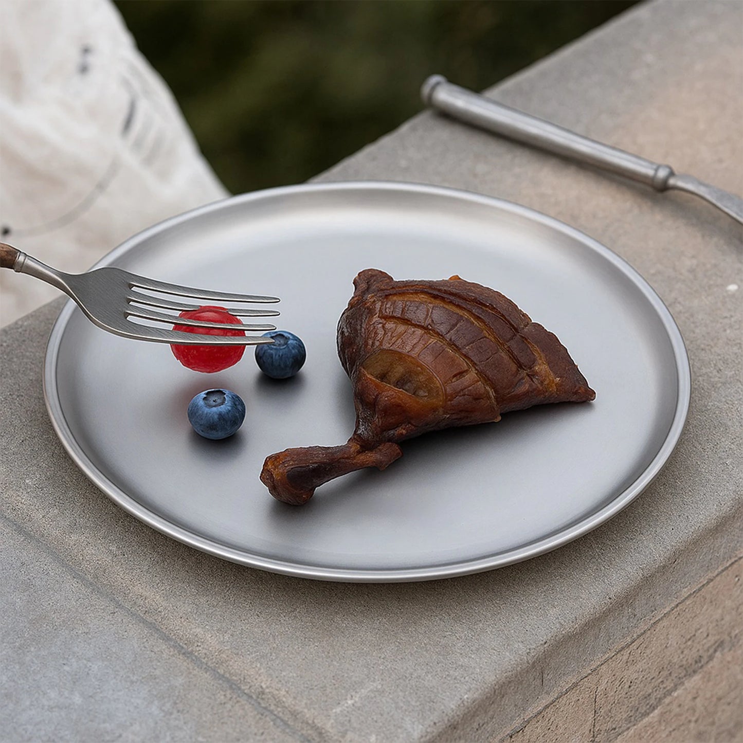 Titanium Purification Plate Portable Travel Tableware Rust Proof Backcountry Dinnerware Stackable Camping Tray Camping Supplies