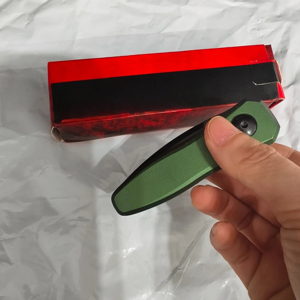 KS 7500 Three-color Folding Utility Knife with High-hardness 8Cr13Mov Blade Aluminum Handle Outdoor Jungle Hiking EDC Tool Knife