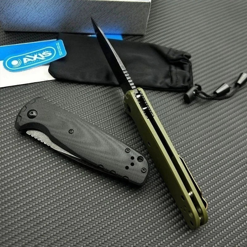 BM 4300 Folding Knife G10 Handle Wilderness Exploration, Hunting, Jungle Survival, Ergonomic Handle, EDC Multi-functional Knives