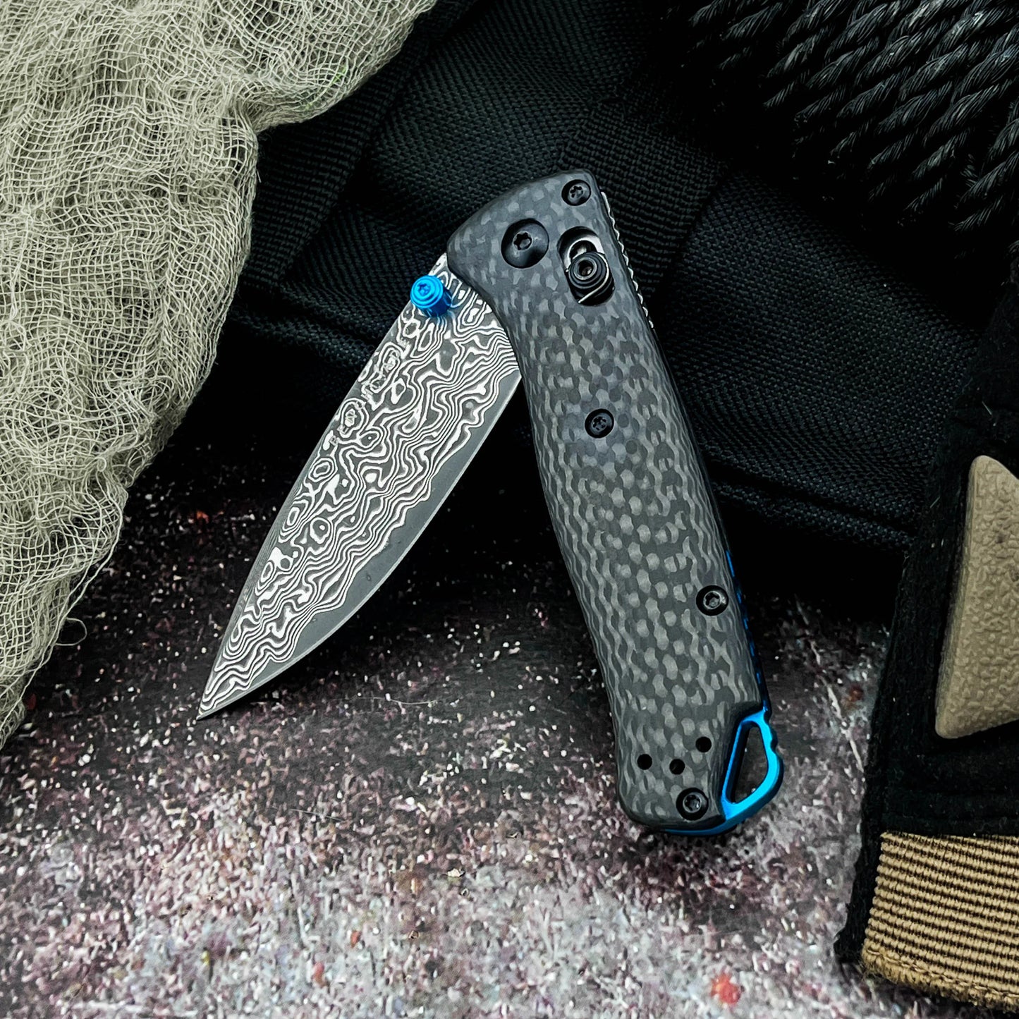 Outdoor Carbon Fiber Tactical Survival Folding Knife Edc Camping Hiking Pocket Knife