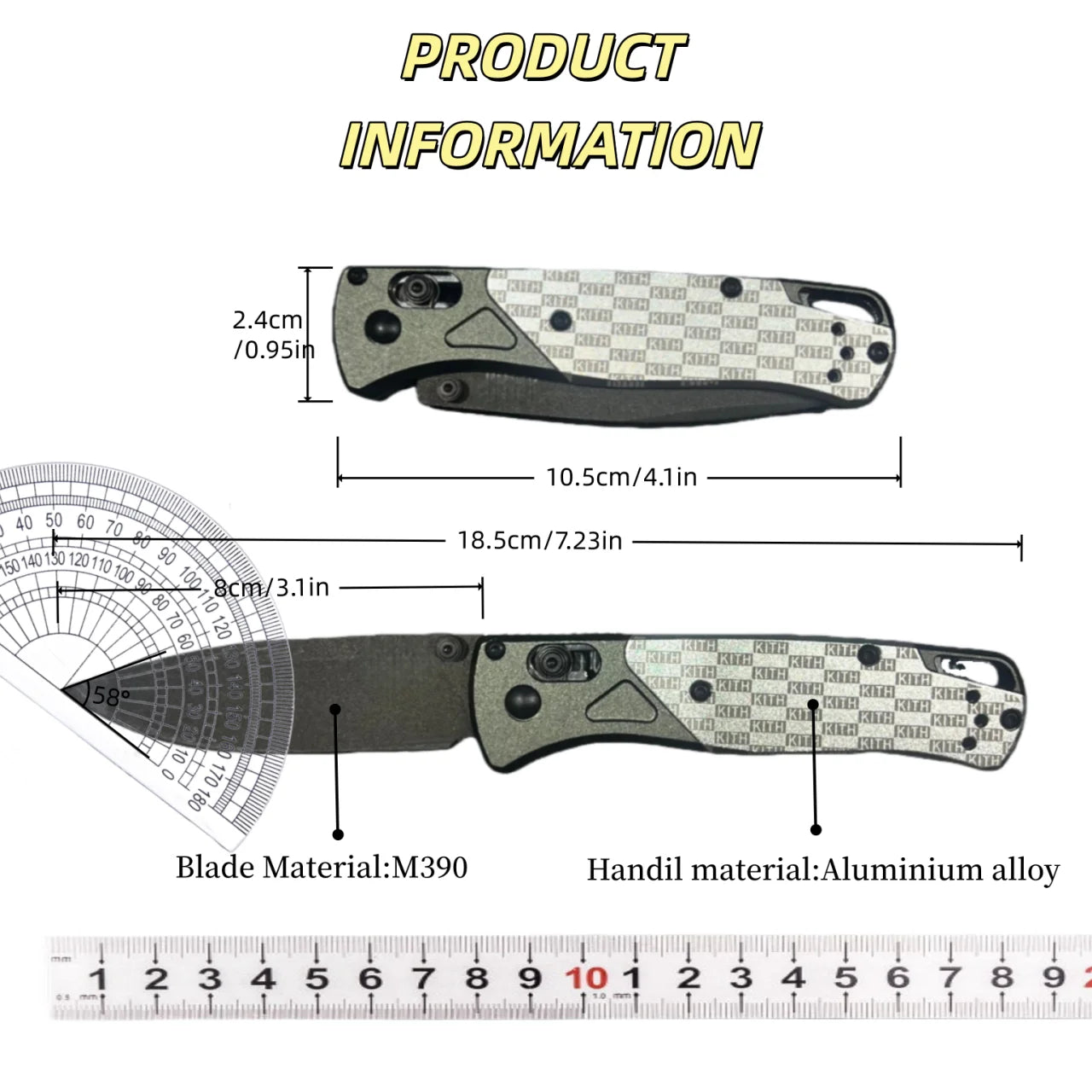 BM535BK-2501 Folding Knife M390 Blade Aluminum Handle EDC Pocket Gift Knife, US Warehouse, Custom Supported Wholesale & Retail