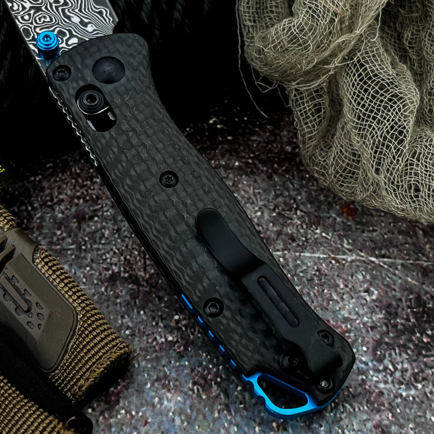 Outdoor Carbon Fiber Tactical Survival Folding Knife Edc Camping Hiking Pocket Knife