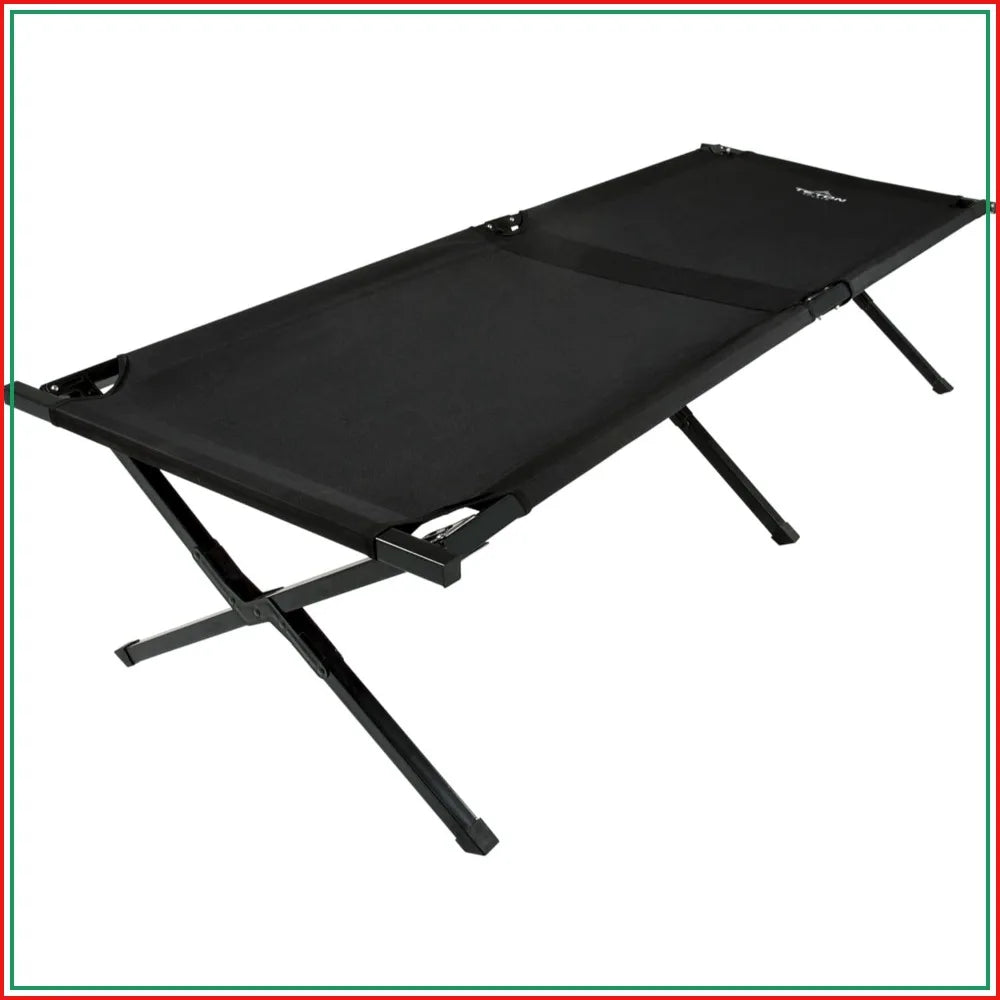 Heavy-Duty Oversized Folding Camping Cot for Adults, Elevated Sleeping Bed, Easy Setup, Supports 400 lbs
