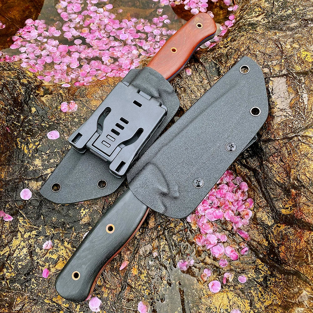 Brother Knife F018 Bushcarft D2 Hunting Knives Stone Wash Micarta Grips Sharp Fixed Blade Fishing Outdoor Knife