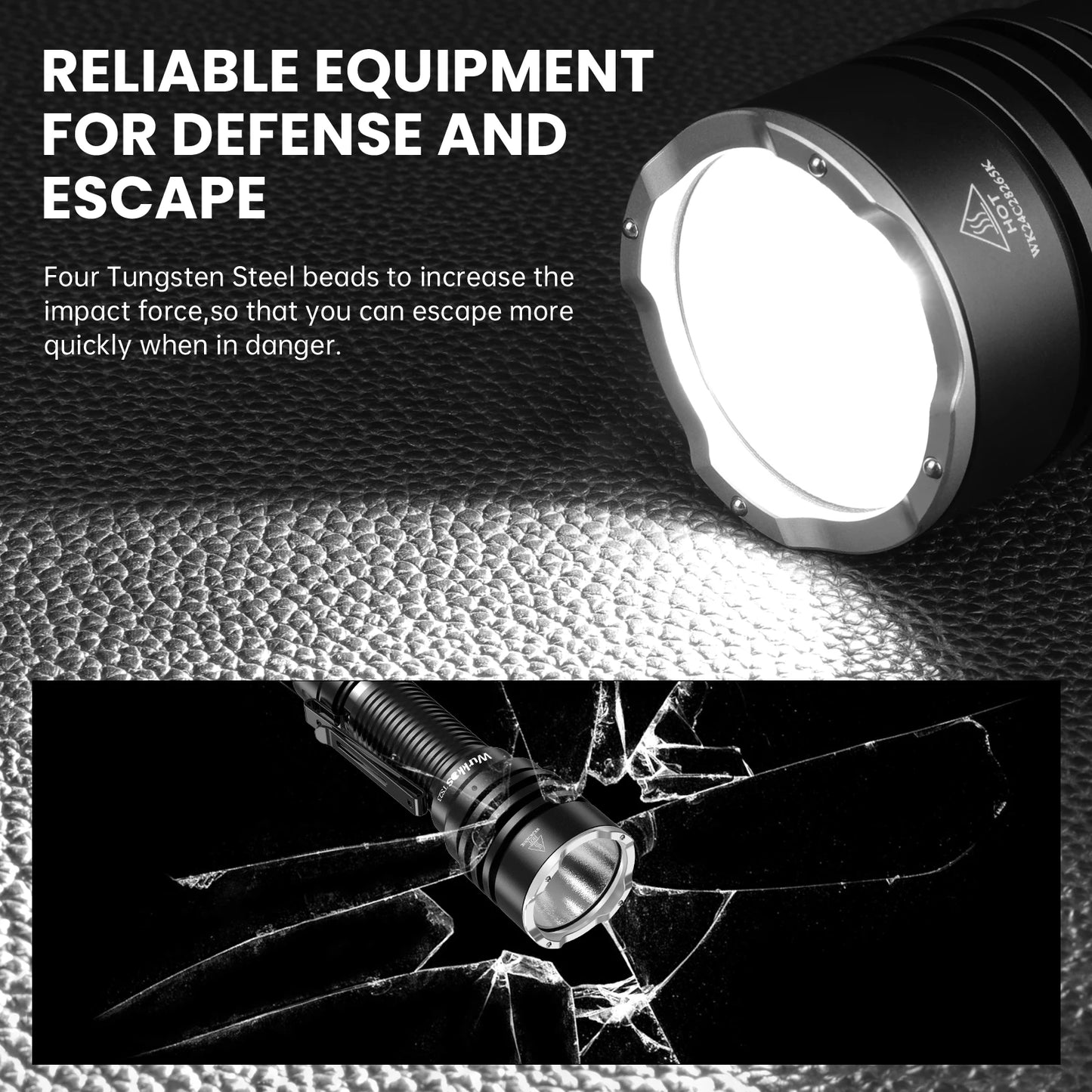 Wurkkos TS23 5000LM Ultra-Bright EDC Flashlight Featuring XHP70.3 HI & 21700 Battery IPX8 Rated with Tail Switch