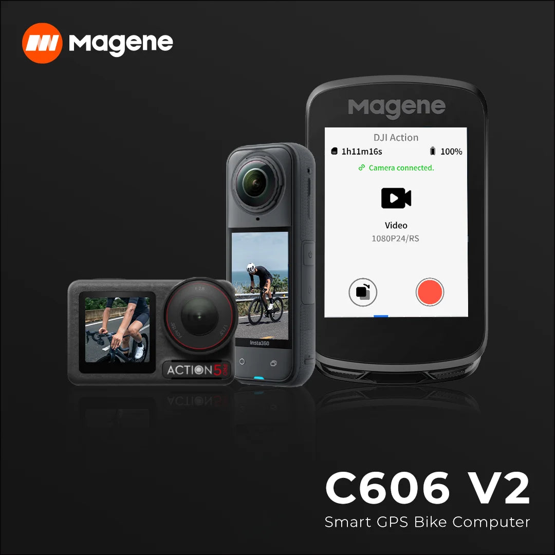 Magene C606V2 GPS Bike Computer Navigation Speedometer Bicycle Odometer Wi-Fi Offline Route Indoor Training 13 Language ClimbPro