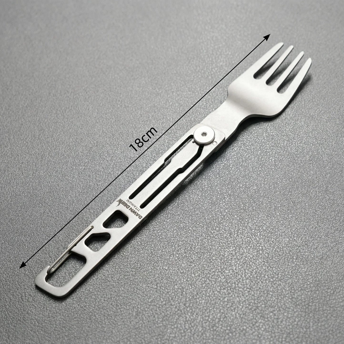Titanium Folding Spoon and Fork for Camping, Multifunctional combination tableware - Lightweight, Durable Travel Utensil  - EDC