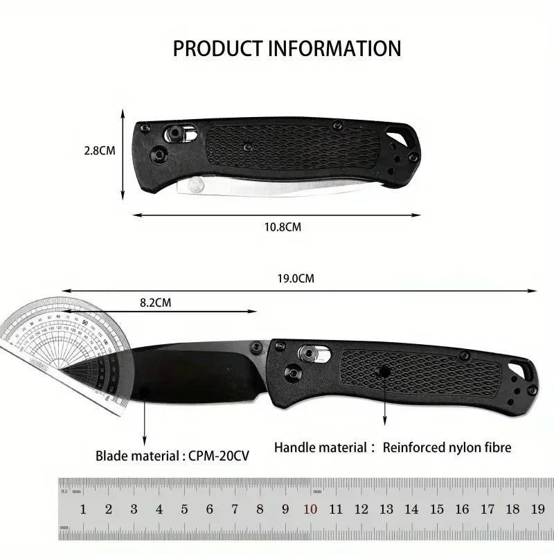 BM 535 Bugout Ax Lock Folding Knife Outdoor Tactical Camping EDC Hunting Knife Exploration Survival Tool A Men's Gift