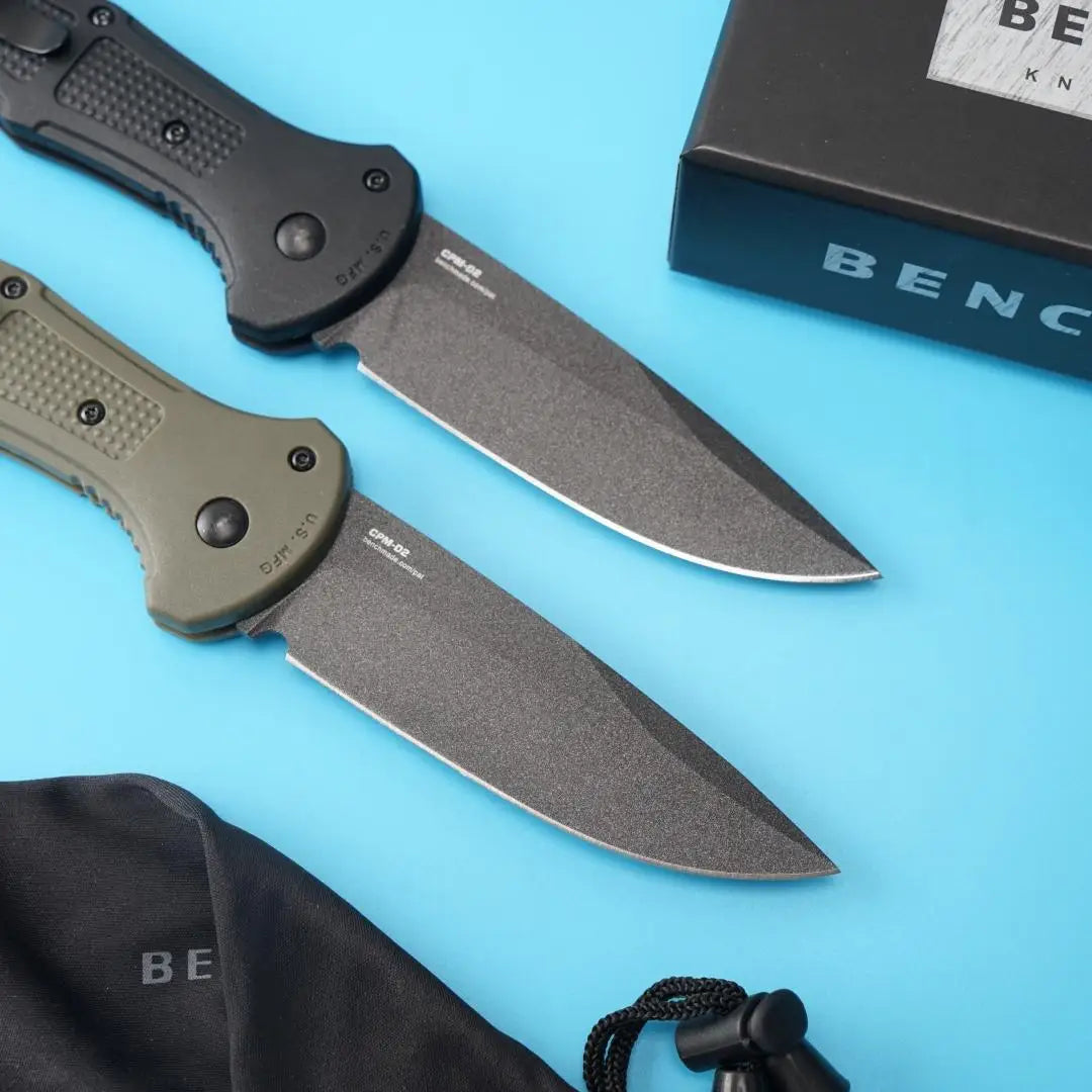 BM 9070 Pocket Folding Knife D2 Blade Nylon Fiber Handle Hunting Self-defense Camping Tactical Survival Knives Portable EDC Tool