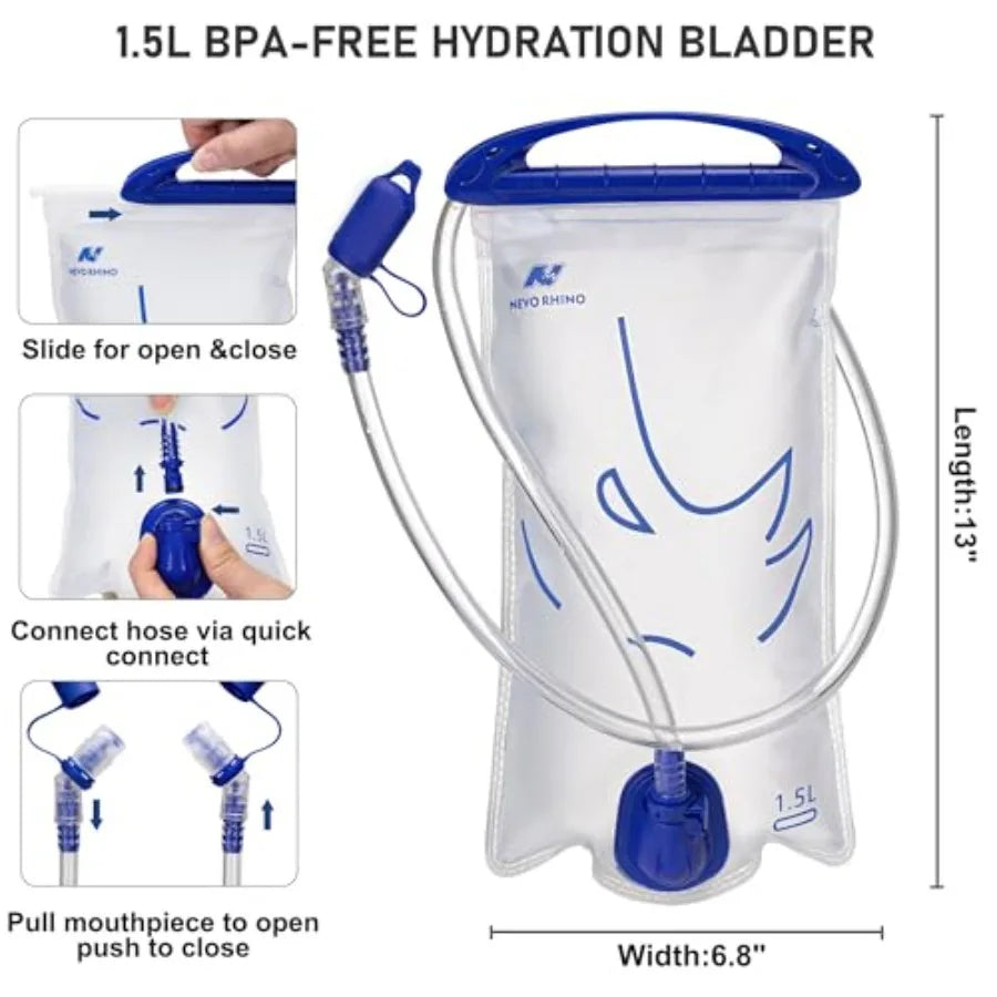 Running Hydration Vest for Women 1.5L Water Bladder Backpack 5L Small -Lightweight Breathable Hydration Vest for Hiking Trail R