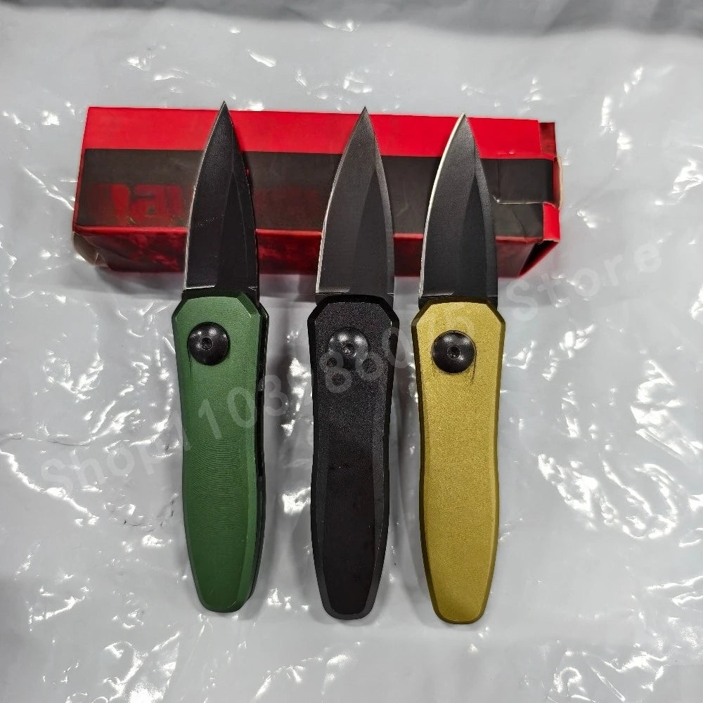 KS 7500 Three-color Folding Utility Knife with High-hardness 8Cr13Mov Blade Aluminum Handle Outdoor Jungle Hiking EDC Tool Knife