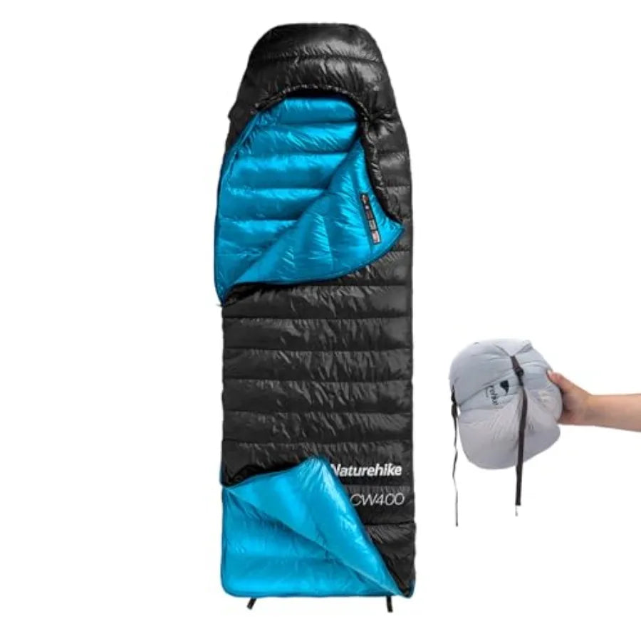 Ultralight Down Cold Weather Sleeping Bag 650FP Compact Sleeping Bag 3-4 Season for Adults and Backpacking Camping Hiking Trave