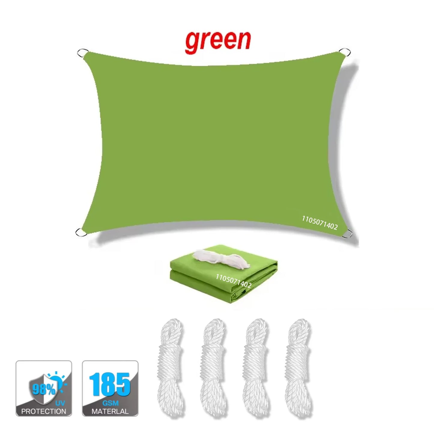 Waterproof Sun Shade Sail UV Block Canopy for Patio Garden Backyard Outdoor with D-Rings