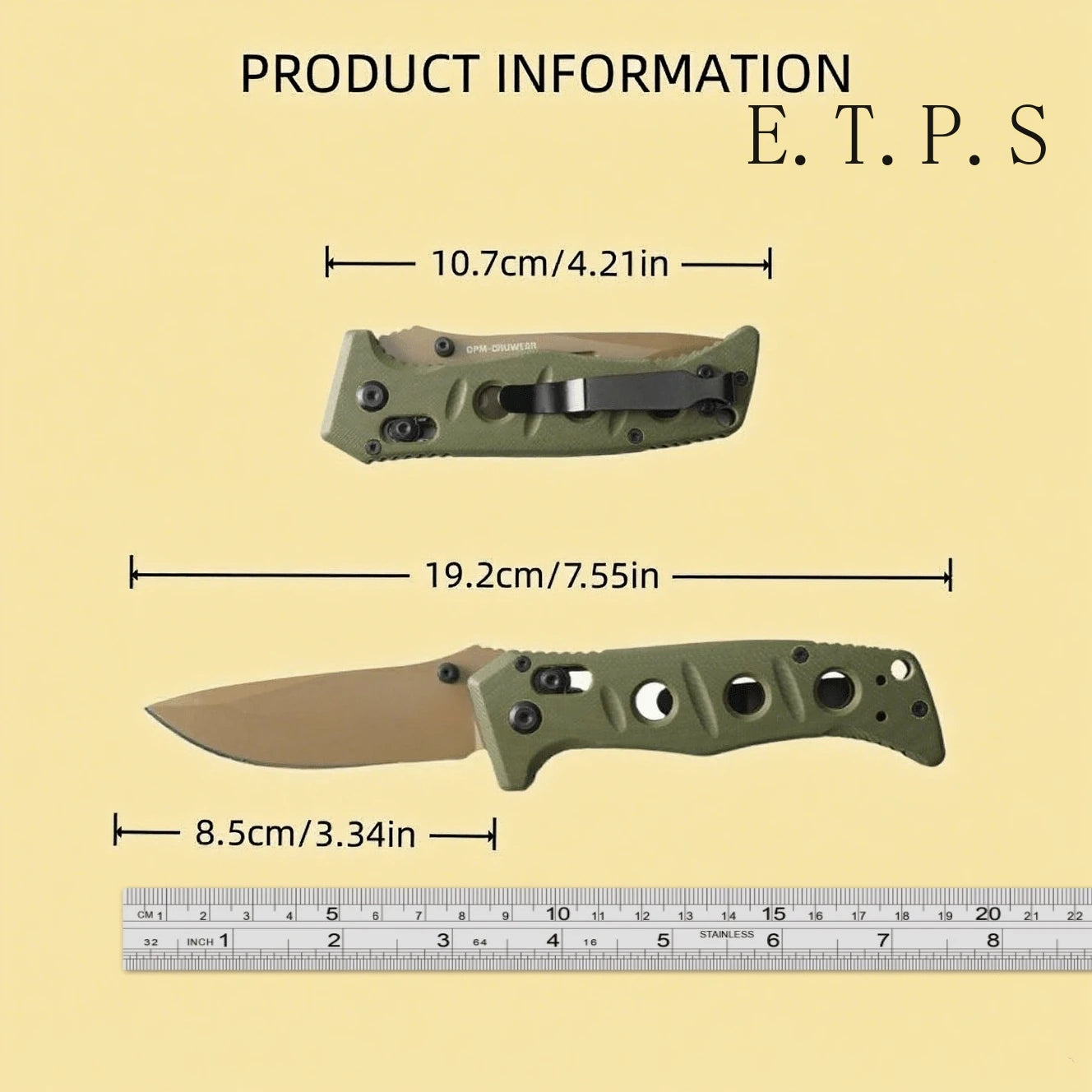 Multifunctional Folding Knife, Outdoor Camping and Fishing, Men's and Women's Gifts, Knife Enthusiast Collector