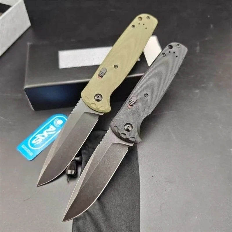 BM 4300 Folding Knife G10 Handle Wilderness Exploration, Hunting, Jungle Survival, Ergonomic Handle, EDC Multi-functional Knives