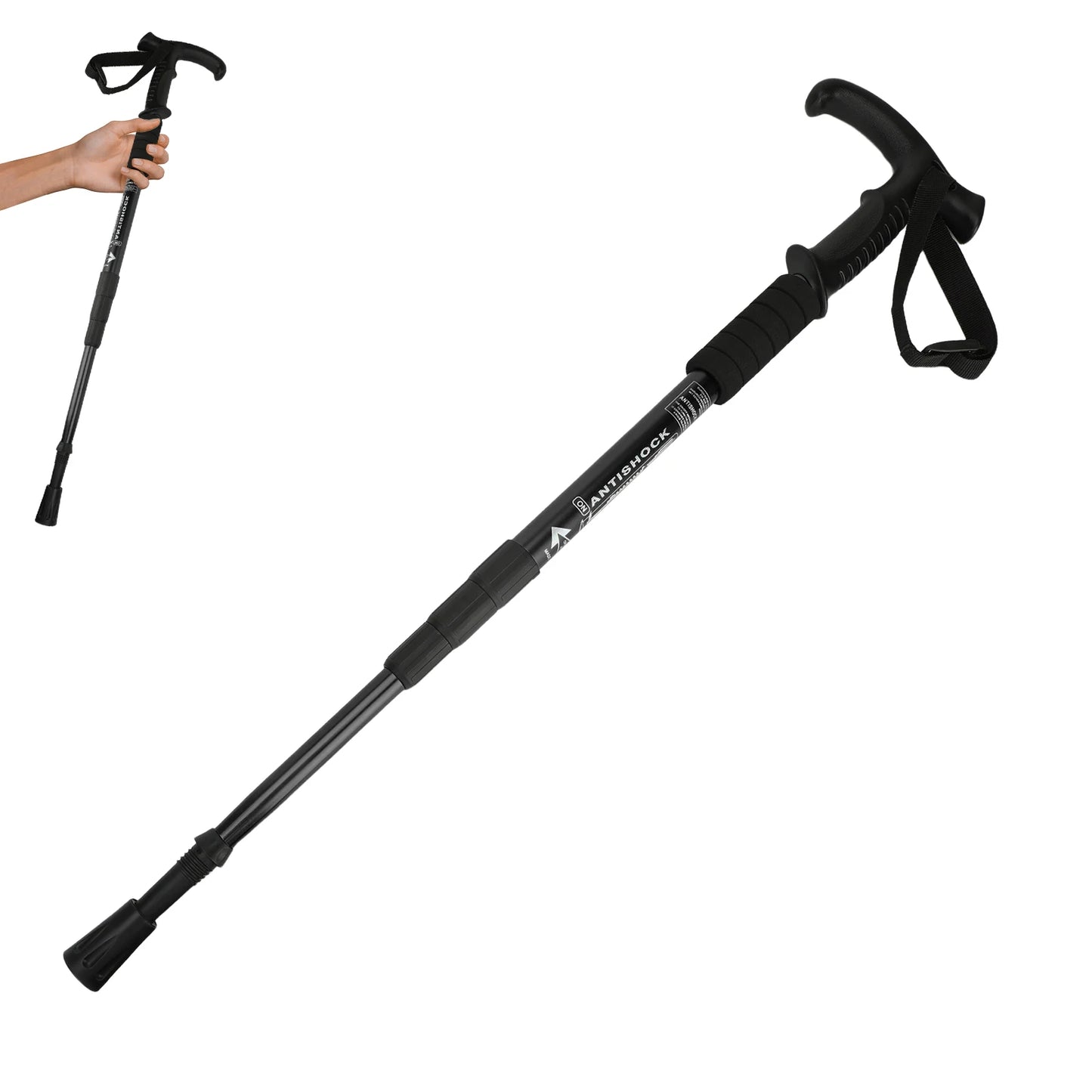 54-110cm Hiking Sticks Walking Stick Trekking Poles Mountaineering Telescopic Walking Stick for Particularly Steep Climb