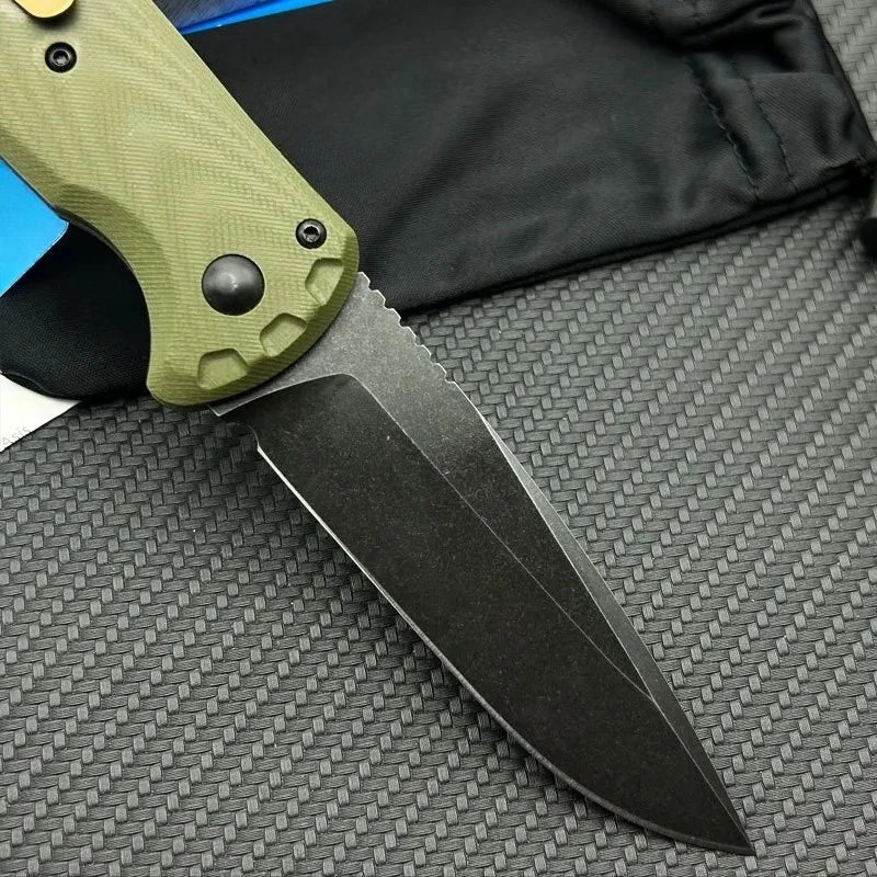 BM 4300 Folding Knife G10 Handle Wilderness Exploration, Hunting, Jungle Survival, Ergonomic Handle, EDC Multi-functional Knives
