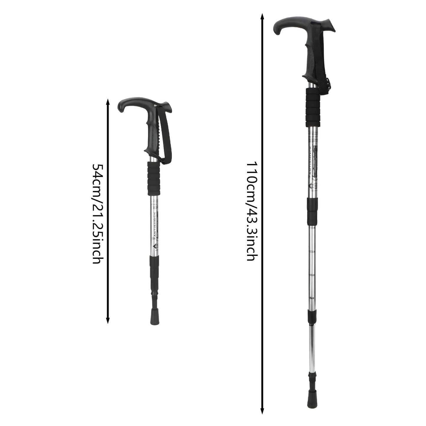 54-110cm Hiking Sticks Walking Stick Trekking Poles Mountaineering Telescopic Walking Stick for Particularly Steep Climb