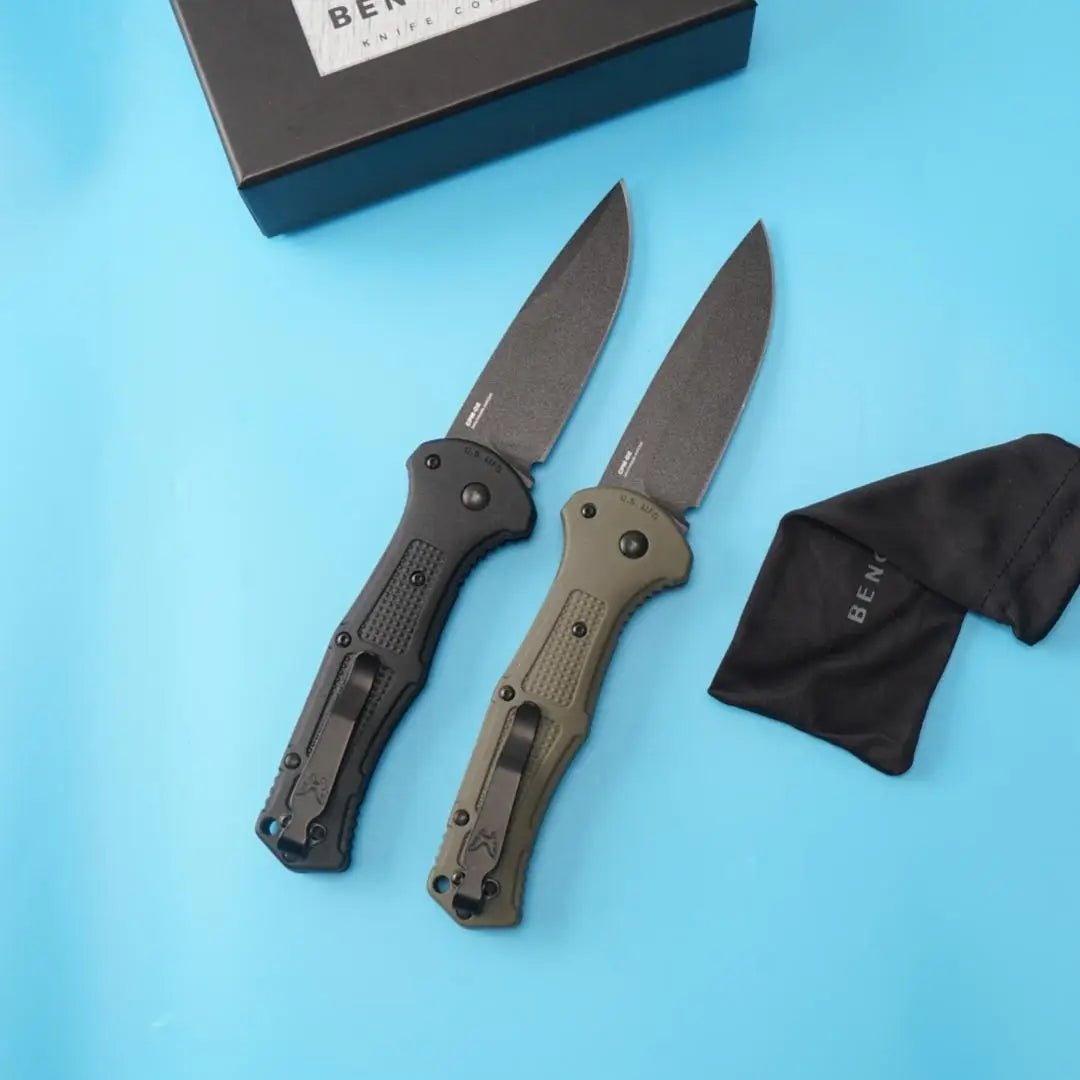 BM 9070 Pocket Folding Knife D2 Blade Nylon Fiber Handle Hunting Self-defense Camping Tactical Survival Knives Portable EDC Tool
