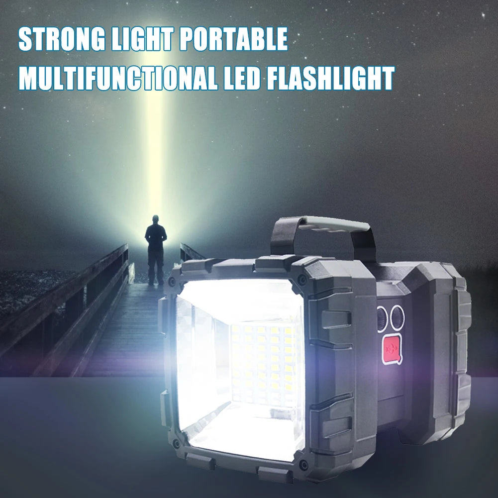 Double Head Handheld Flashlight USB Rechargeable LED Floodling Light 1200LM/1500LM/2000LM for Camping Emergency