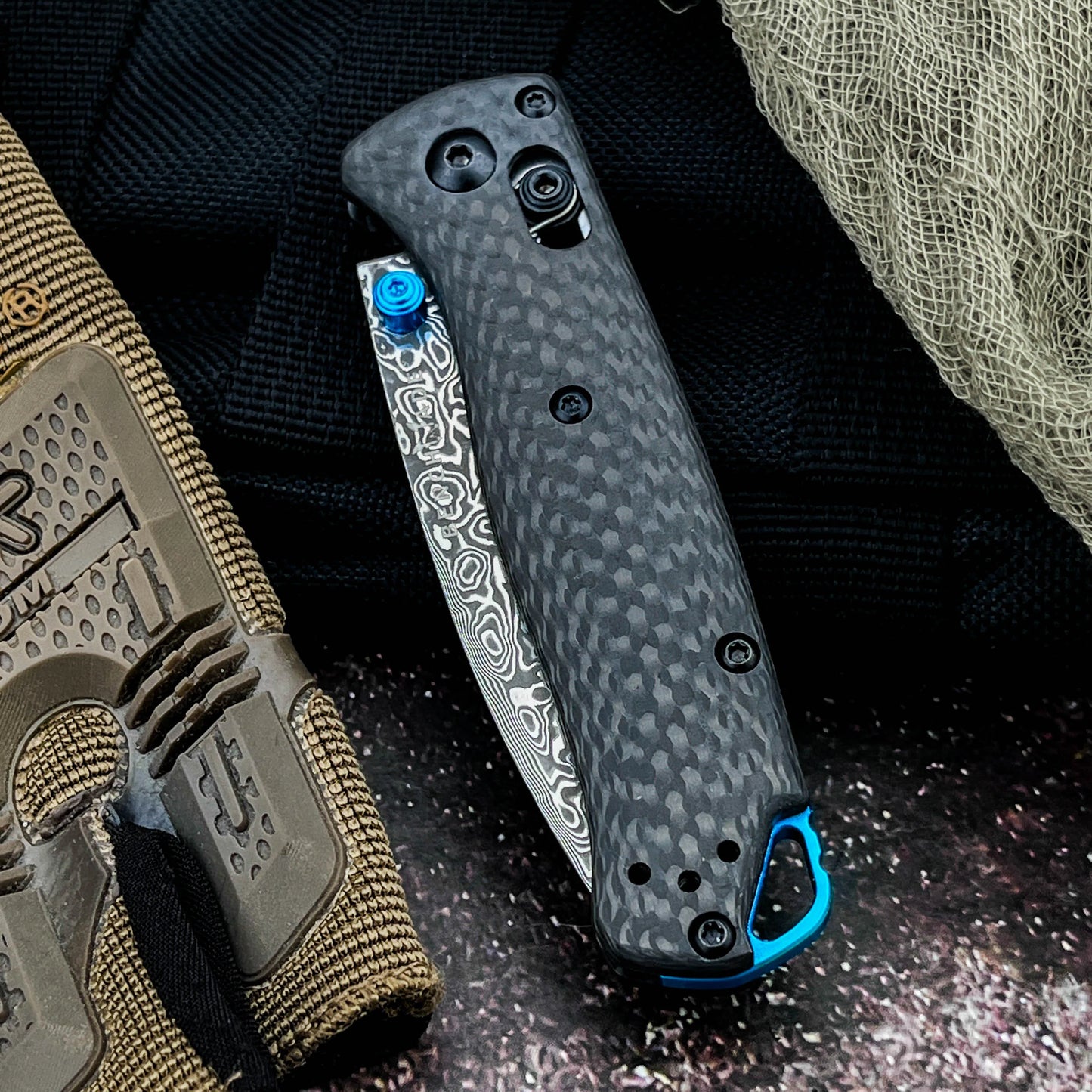 Outdoor Carbon Fiber Tactical Survival Folding Knife Edc Camping Hiking Pocket Knife