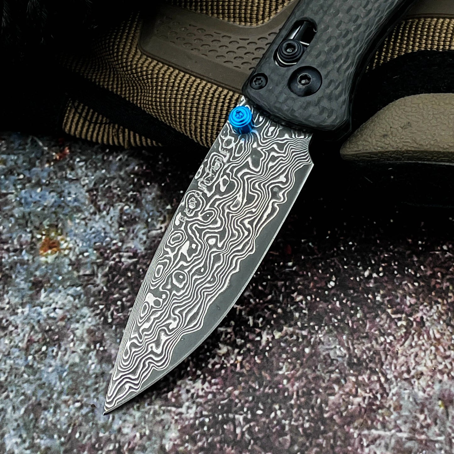 Outdoor Carbon Fiber Tactical Survival Folding Knife Edc Camping Hiking Pocket Knife