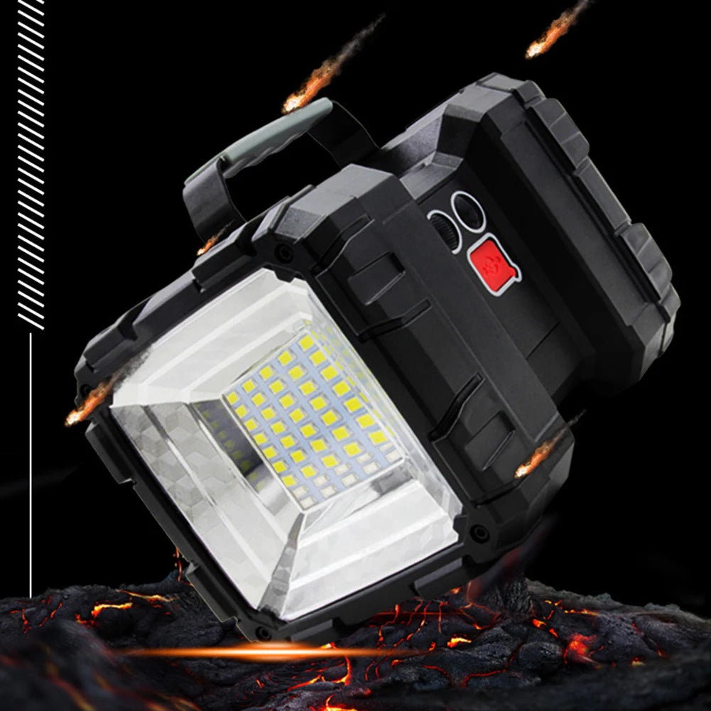 Double Head Handheld Flashlight USB Rechargeable LED Floodling Light 1200LM/1500LM/2000LM for Camping Emergency