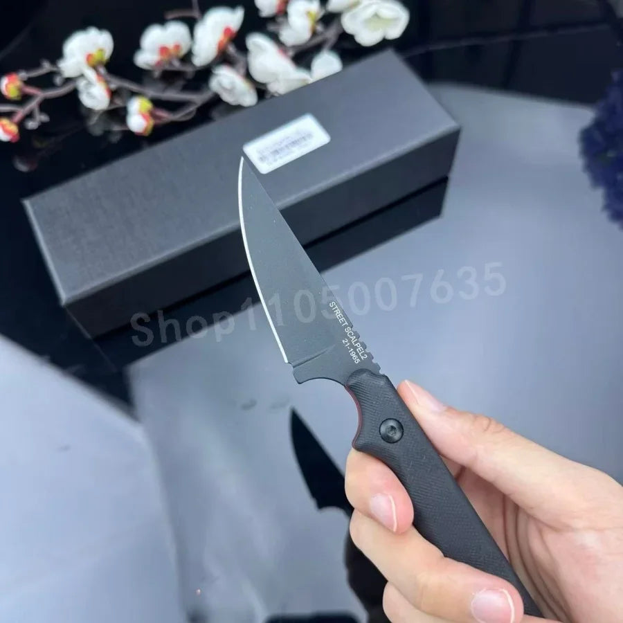 High-hardness Straight Knife Durable 8Cr13Movg Steel Outdoor Camping Hiking EDC Rescue Purposes Adventure Survival Knife