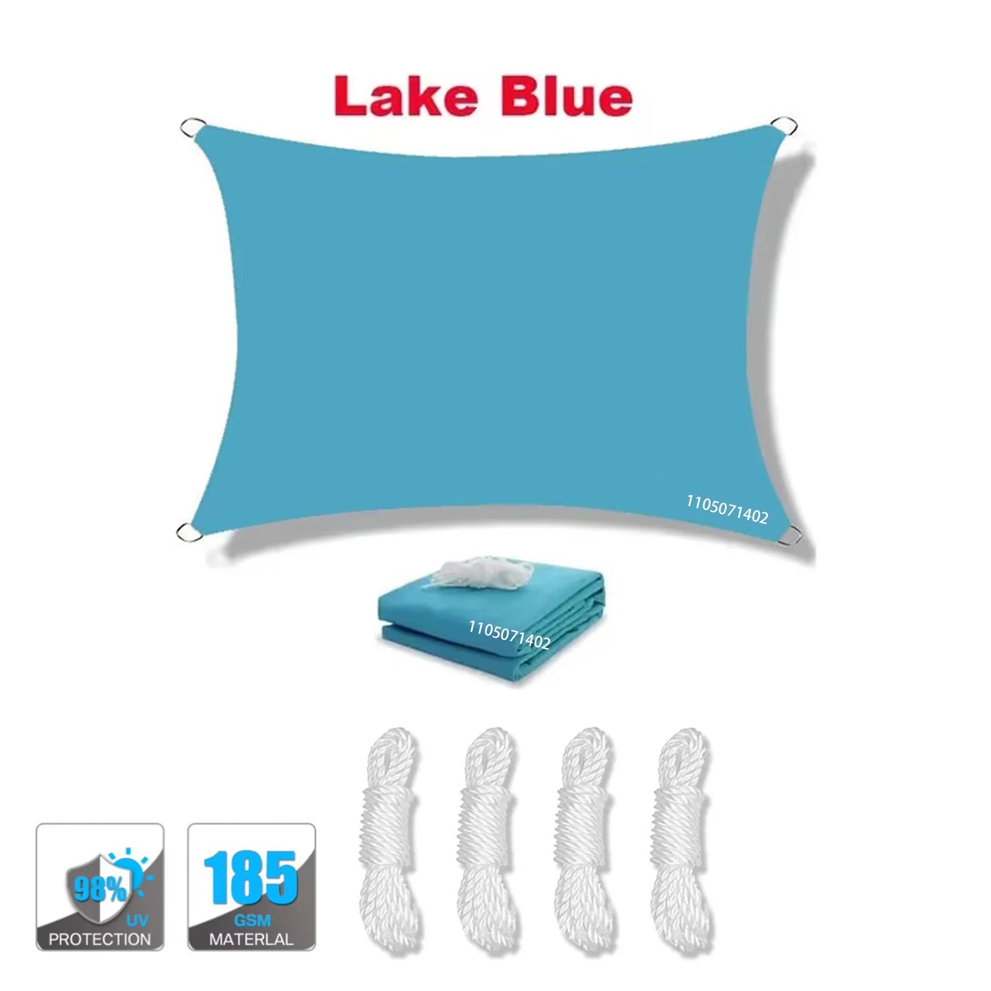 Waterproof Sun Shade Sail UV Block Canopy for Patio Garden Backyard Outdoor with D-Rings