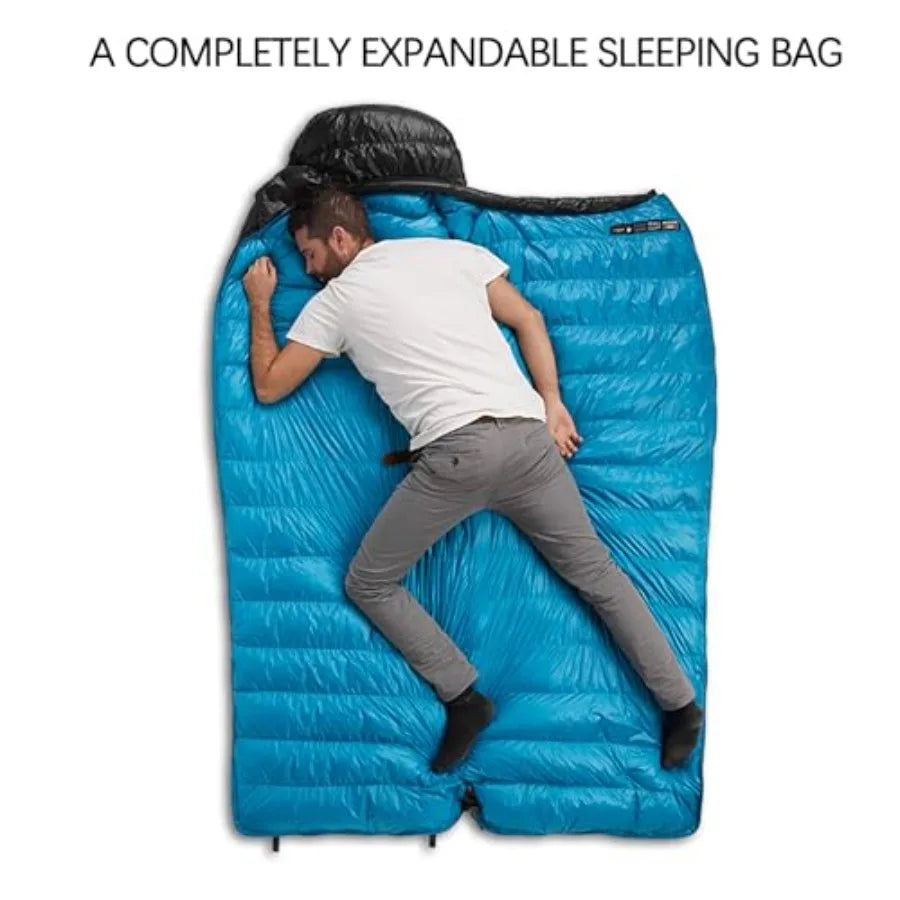Ultralight Down Cold Weather Sleeping Bag 650FP Compact Sleeping Bag 3-4 Season for Adults and Backpacking Camping Hiking Trave