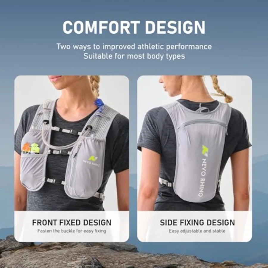 Running Hydration Vest for Women 1.5L Water Bladder Backpack 5L Small -Lightweight Breathable Hydration Vest for Hiking Trail R