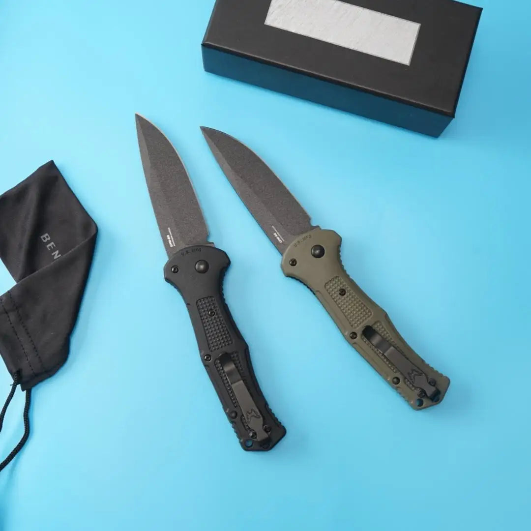 BM 9070 Pocket Folding Knife D2 Blade Nylon Fiber Handle Hunting Self-defense Camping Tactical Survival Knives Portable EDC Tool